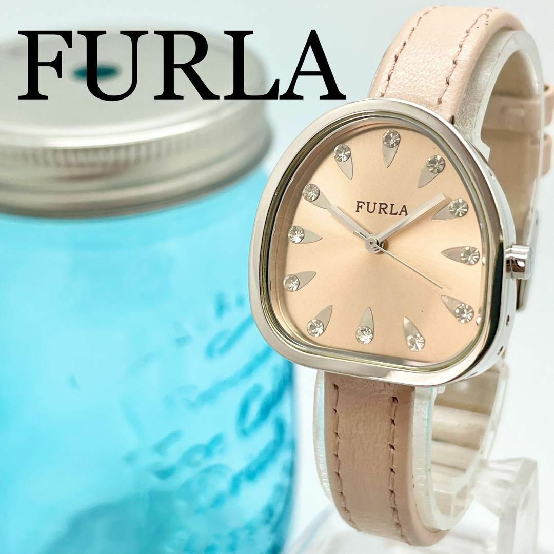 183【美品】FURLA フルラ時計 レディース腕時計 箱付き サクラピンク