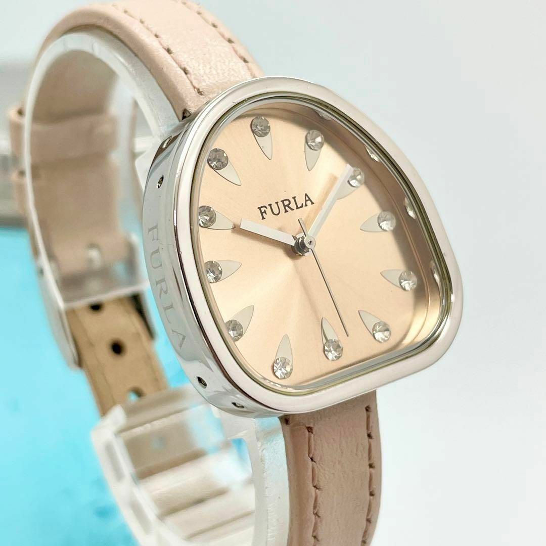183【美品】FURLA フルラ時計　レディース腕時計　箱付き　サクラピンク