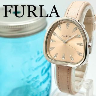 183【美品】FURLA フルラ時計　レディース腕時計　箱付き　サクラピンク