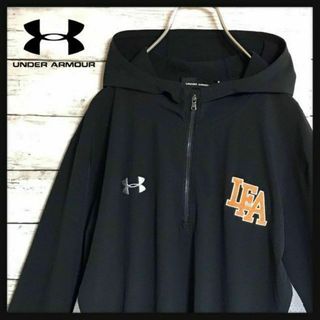 アンダーアーマー(UNDER ARMOUR)の【美品】アンダーアーマー⭐︎刺繍ロゴ入りハーフジップナイロントップス　薄手　F6(ナイロンジャケット)