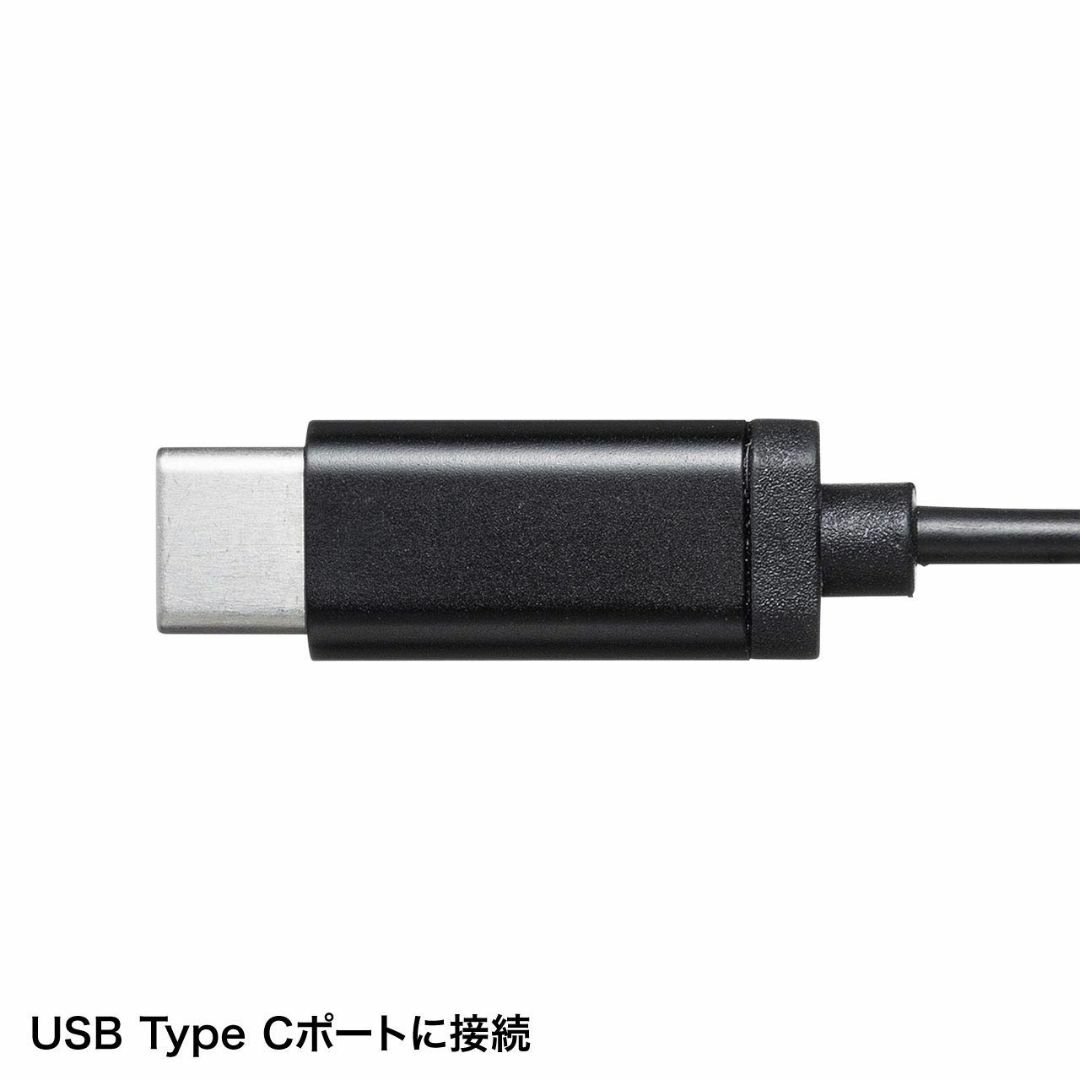 数量限定】サンワサプライ 有線ヘッドセット USB Type-C 接続 単一指の