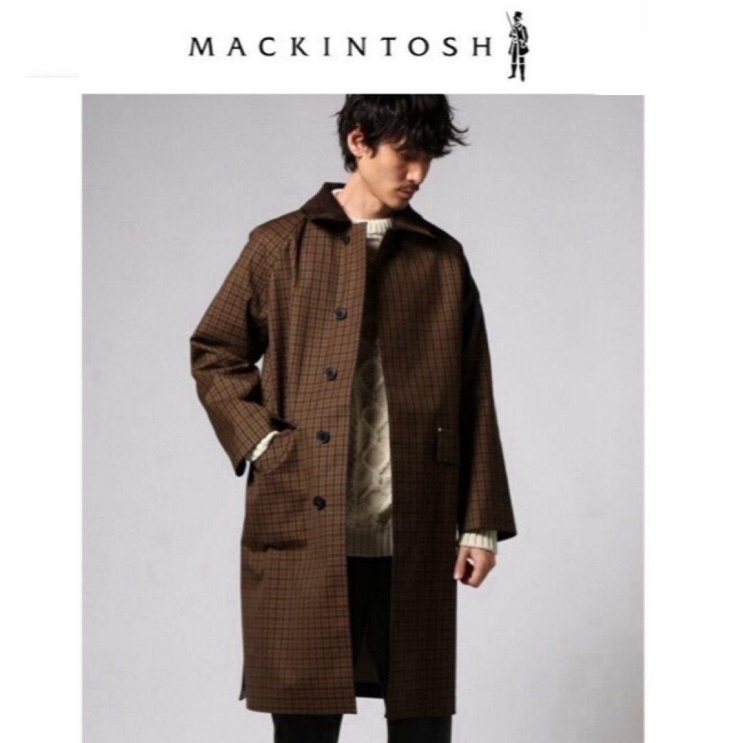 MACKINTOSH   MACKINTOSH DUNBAR ゴム引きチェックウールコート 上代