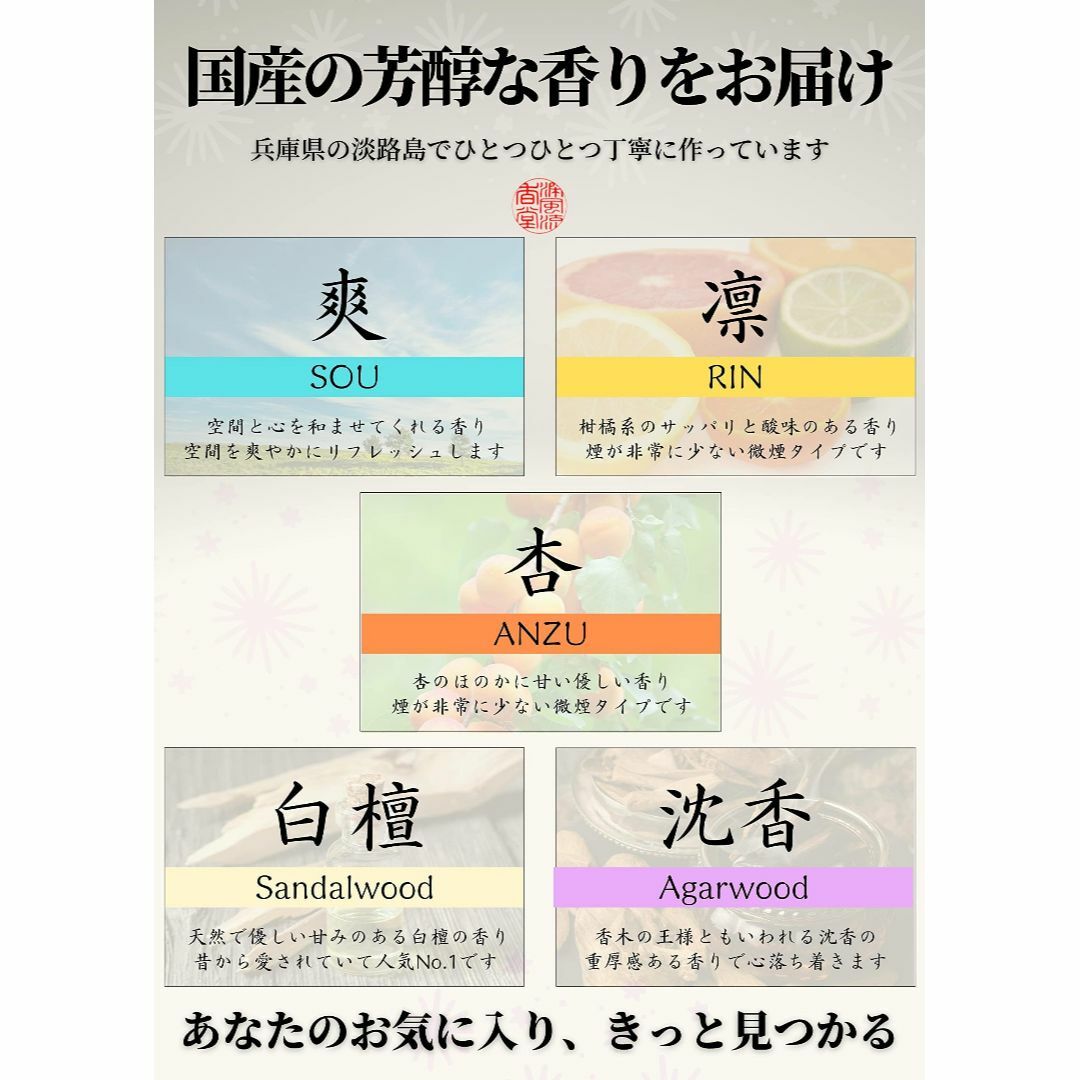 【色: アンティークブラウン】[深風流香堂] ５つの香りを試せる蓋付き横置き香炉