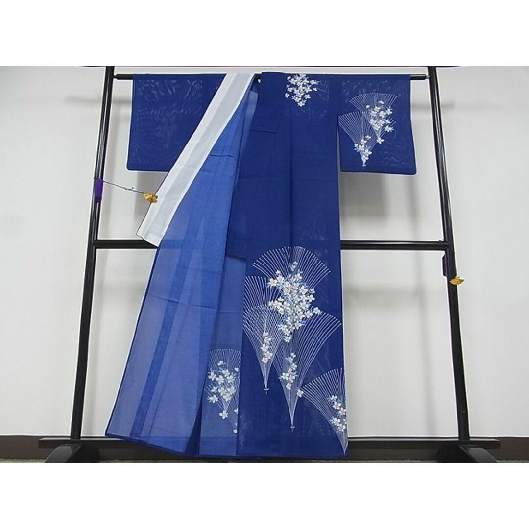 平和屋-こころ店■夏物 訪問着 絽 流水文 着丈156cm 裄丈64cm 正絹 逸品 A-ck4104