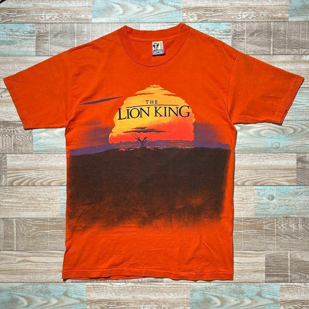 USA製 ディズニー LION KING Tシャツ ライオンキング 総柄 L