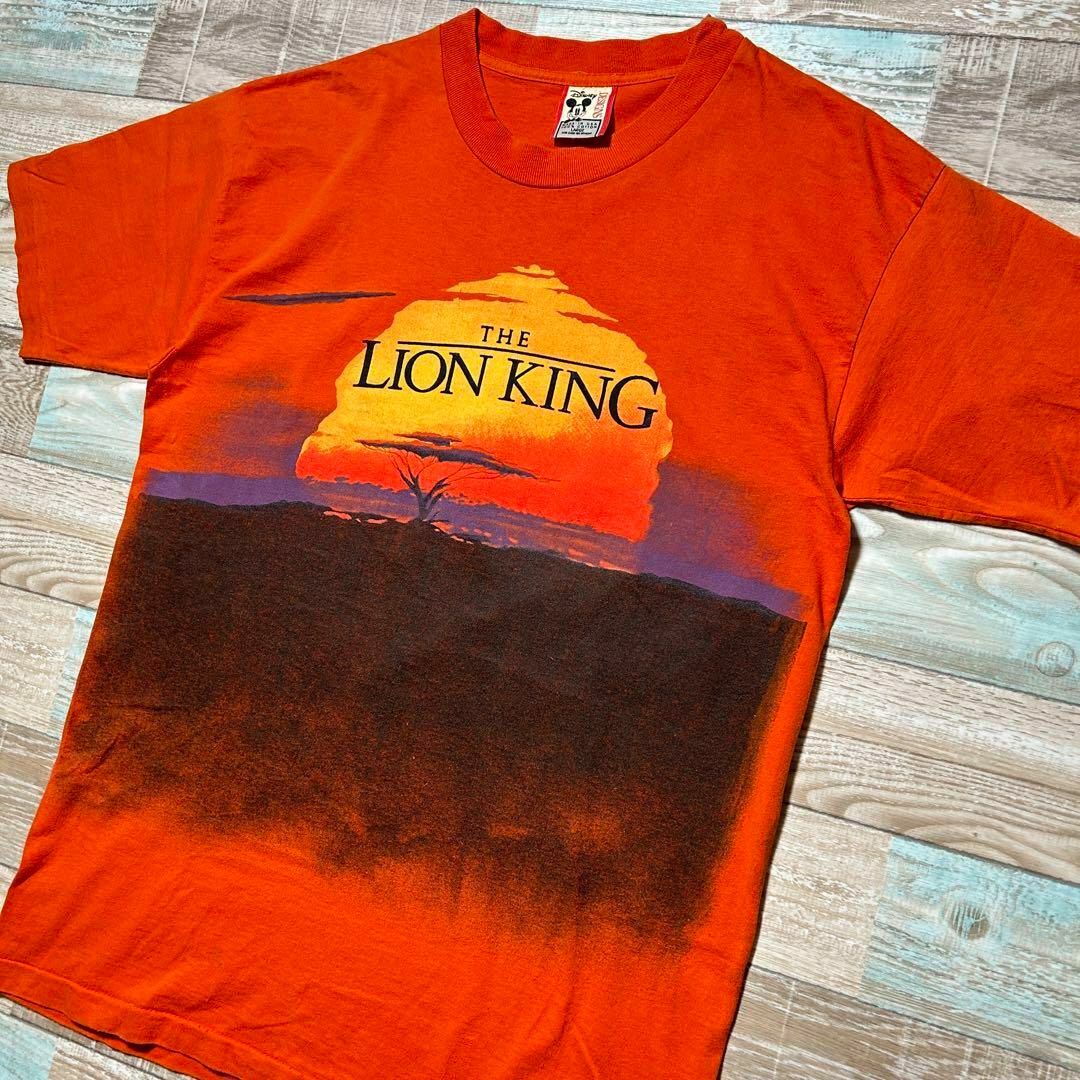 USA製 ディズニー LION KING Tシャツ ライオンキング 総柄 L