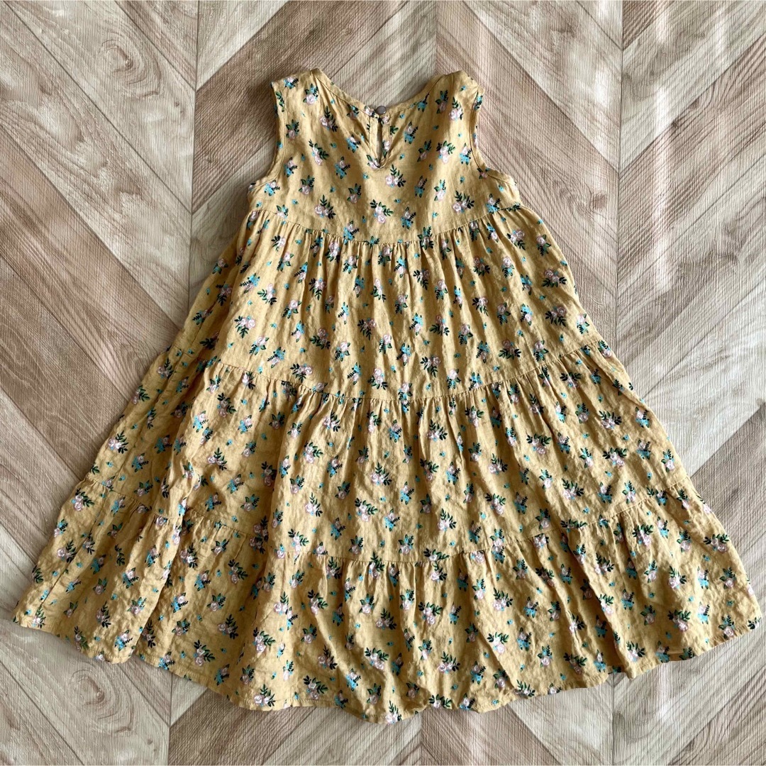 未使用品　花柄ワンピース　100cm キッズ/ベビー/マタニティのキッズ服女の子用(90cm~)(ワンピース)の商品写真