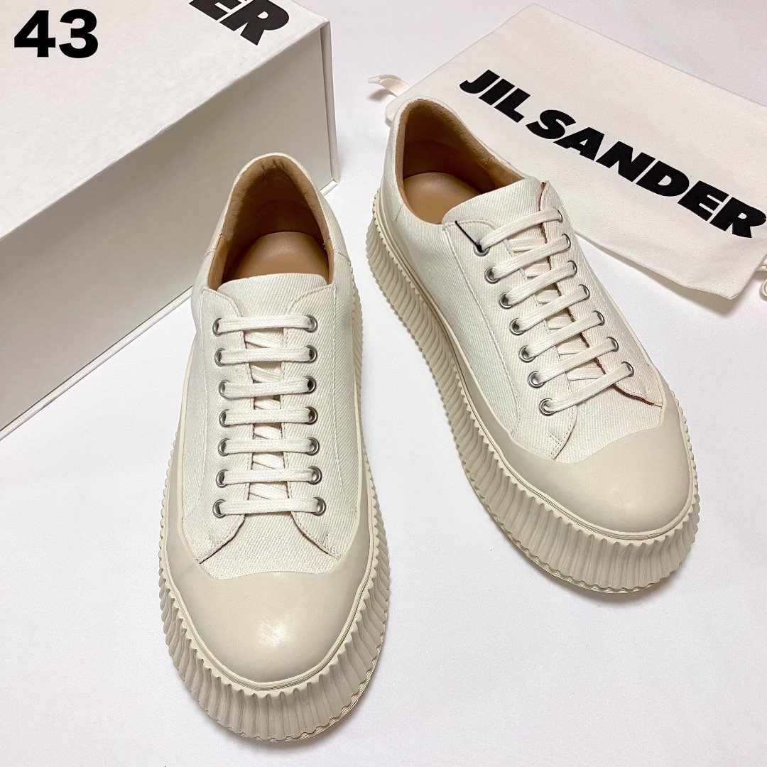 新品 43 23ss JIL SANDER プラットフォームスニーカー 5384 - スニーカー