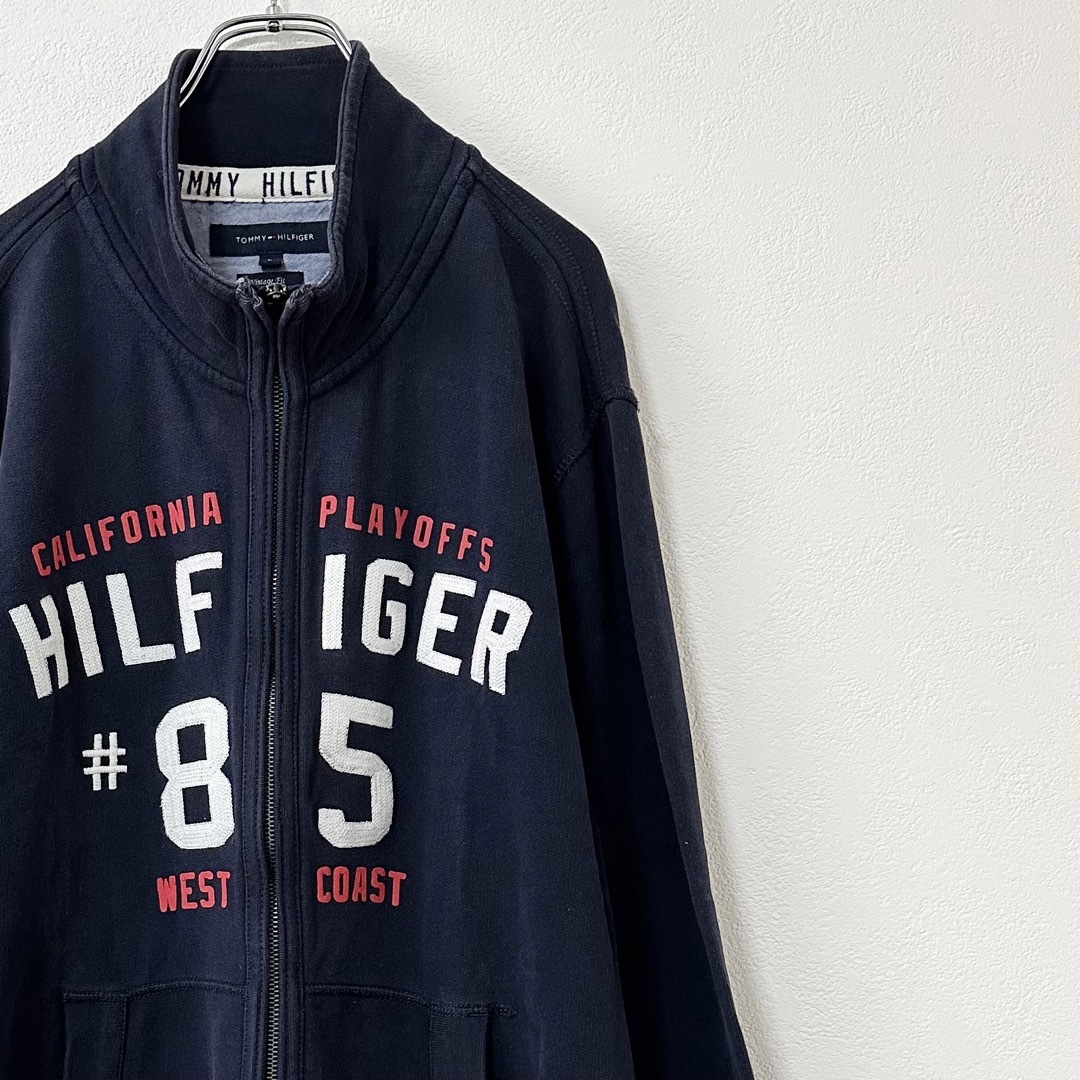 TOMMY HILFIGER(トミーヒルフィガー)のトミーヒルフィガー★ジップスウェット★トラックジャケット★ネイビー/紺白赤★L メンズのトップス(ジャージ)の商品写真