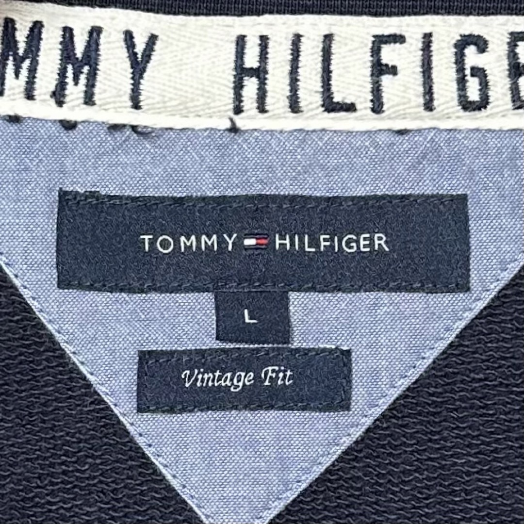 TOMMY HILFIGER(トミーヒルフィガー)のトミーヒルフィガー★ジップスウェット★トラックジャケット★ネイビー/紺白赤★L メンズのトップス(ジャージ)の商品写真