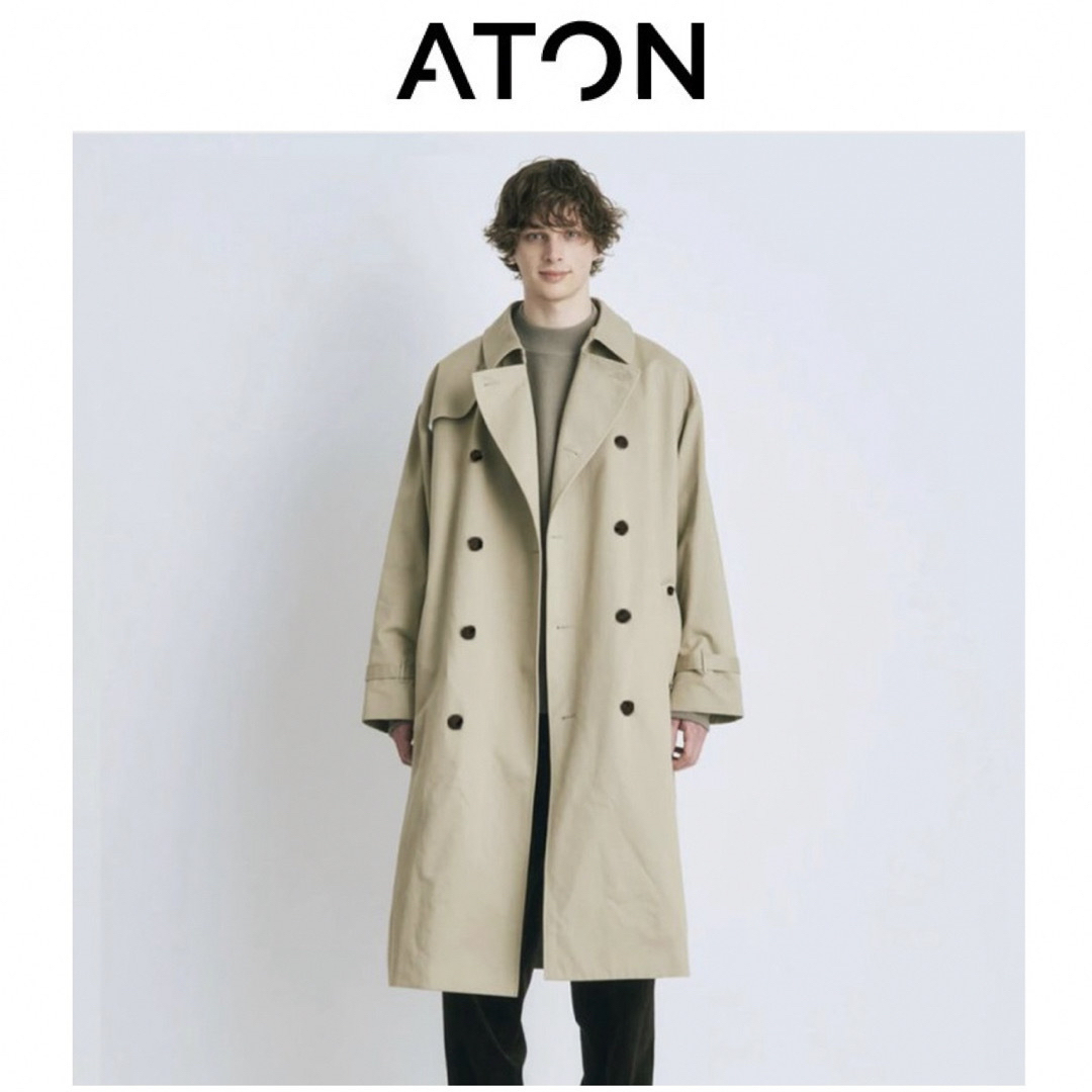 ATON(エイトン)のATON ウエストポイント オーバーサイズトレンチコート 04 上代14.9万 メンズのジャケット/アウター(トレンチコート)の商品写真