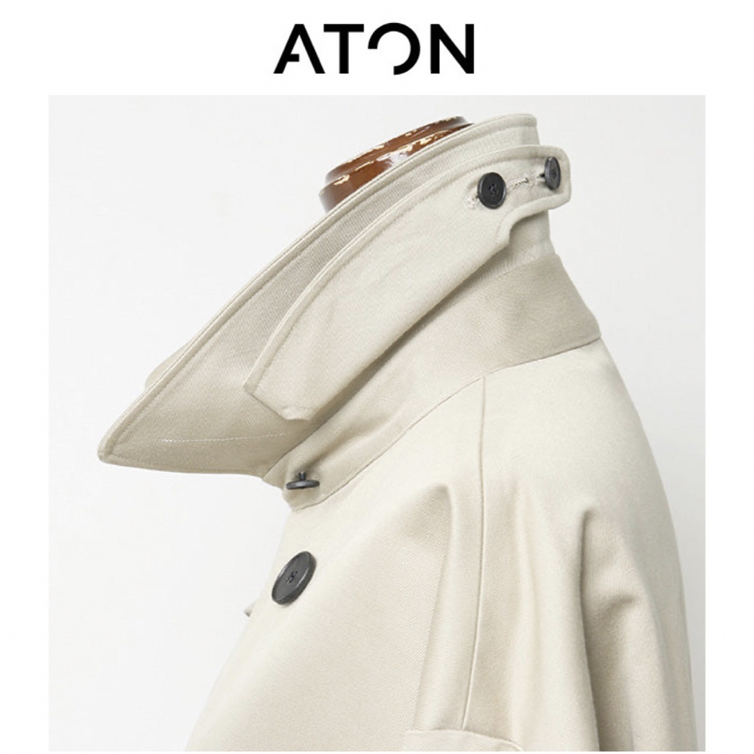 ATON(エイトン)のATON ウエストポイント オーバーサイズトレンチコート 04 上代14.9万 メンズのジャケット/アウター(トレンチコート)の商品写真