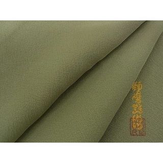 平和屋-こころ店■上質な色無地 草花丸地紋 四君子 金色 着丈167cm 裄丈65.5cm 正絹 逸品 A-ta5305