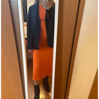 ザラ(ZARA)のZara オレンジ　ワンピース(ロングワンピース/マキシワンピース)