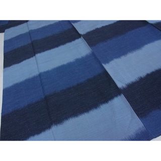 平和屋-こころ店□極上 お召 単衣 横段吉祥文 黒地 着丈168cm 裄丈67cm