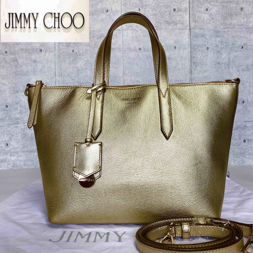 JIMMY CHOO - 【良品】JIMMY CHOO BRIA/S ライトゴールド 2WAY