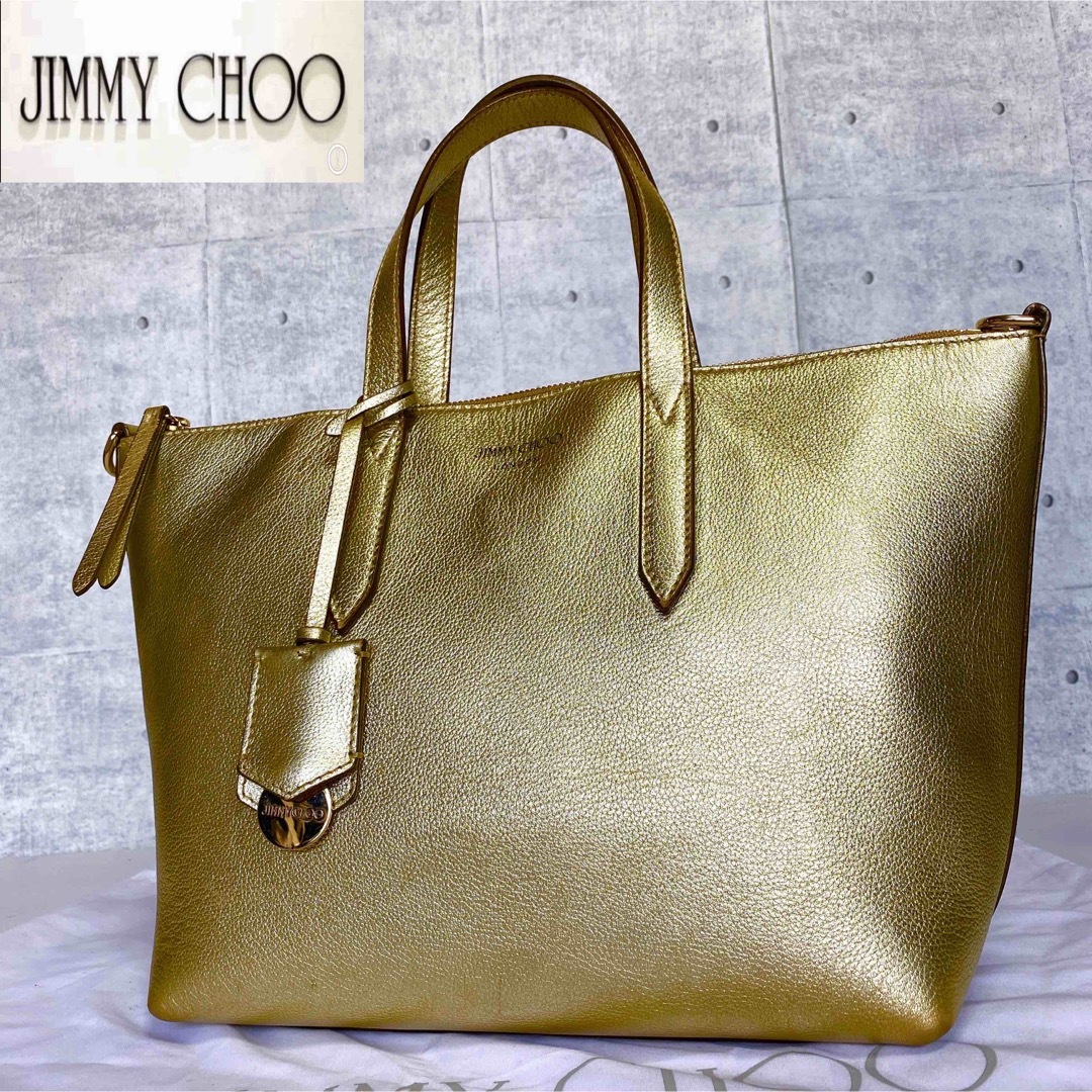 JIMMY CHOO - 【良品】JIMMY CHOO BRIA/S ライトゴールド 2WAY