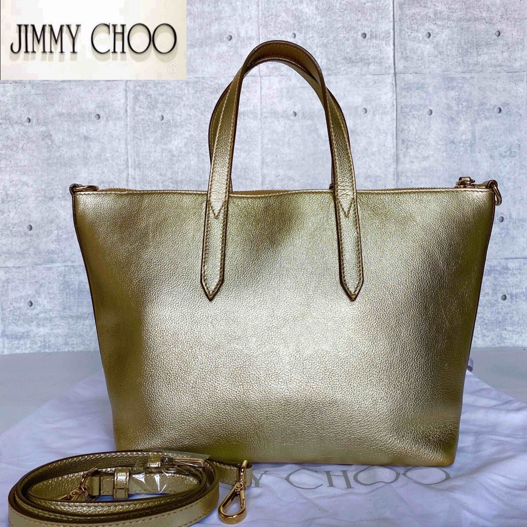 JIMMY CHOO - 【良品】JIMMY CHOO BRIA/S ライトゴールド 2WAY