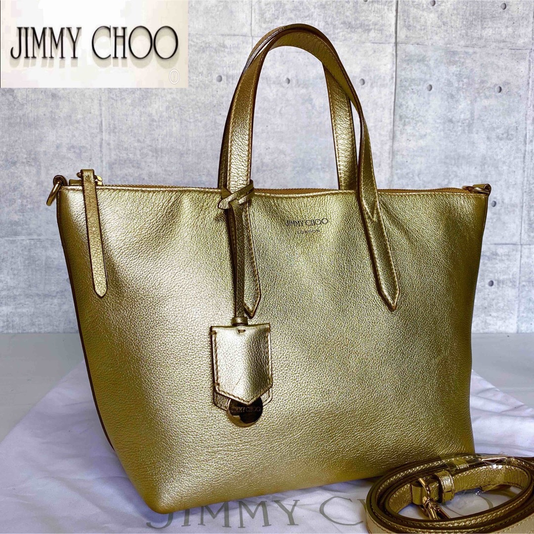 JIMMY CHOO - 【良品】JIMMY CHOO BRIA/S ライトゴールド 2WAY