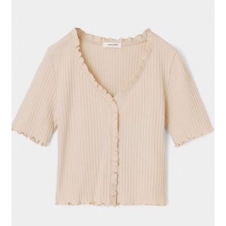 マウジー(moussy)のmoussy frill Knit cardigan tops❤︎(カットソー(半袖/袖なし))