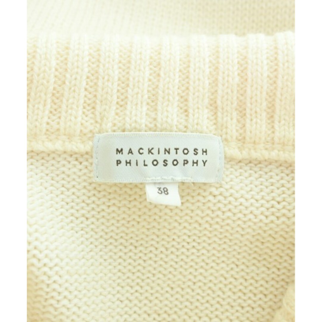 MACKINTOSH PHILOSOPHY(マッキントッシュフィロソフィー)のMACKINTOSH PHILOSOPHY ニット・セーター 38(M位) 白 【古着】【中古】 レディースのトップス(ニット/セーター)の商品写真