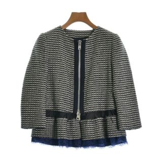 Sacai サカイ レイヤード ツイード コート ミドル ロング  ノーカラー