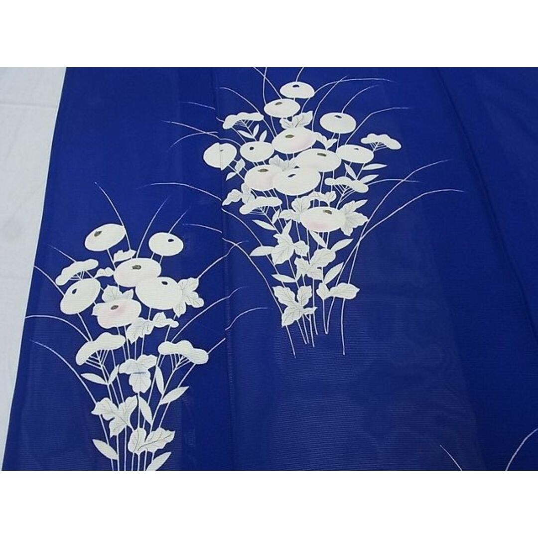 平和屋-こころ店■夏物 訪問着 絽 扇面花文 着丈150.5cm 裄丈63.5cm 正絹 逸品 A-ma6737