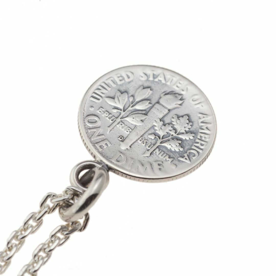 石輝 コイン シルバー９２５ネックレス 10セント硬貨 ダイム アメリカ メンズ