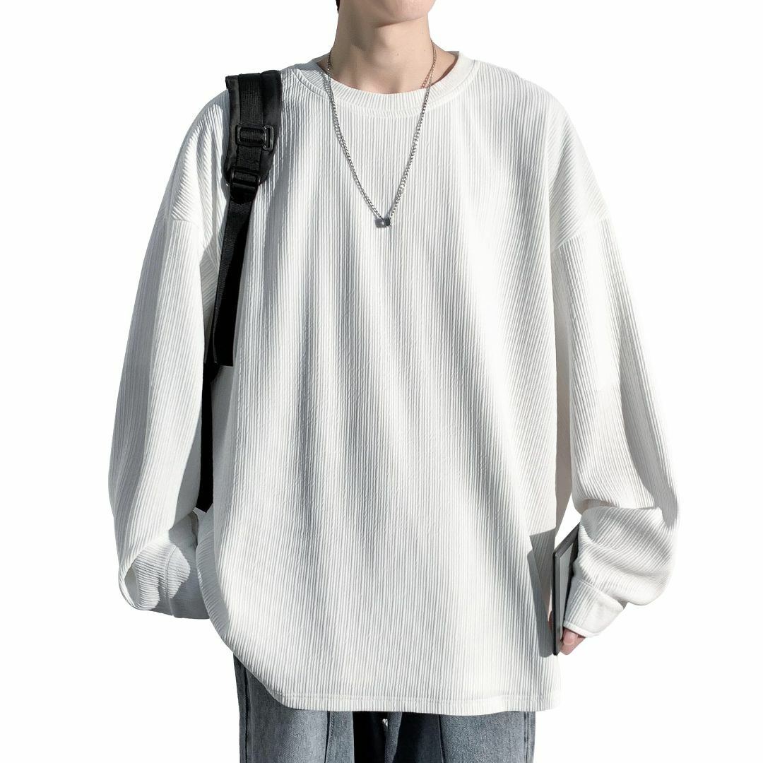 [Culeevp] 長袖 tシャツメンズ 大きいサイズ 無地 厚手 ロングtシャ32