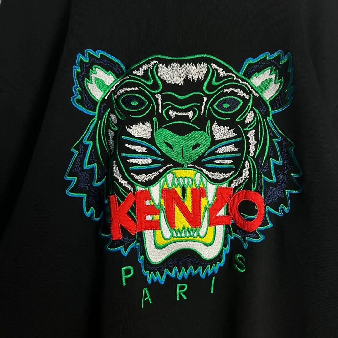 KENZO ビッグロゴ スウェット タイガー 刺繍ロゴ ブラック