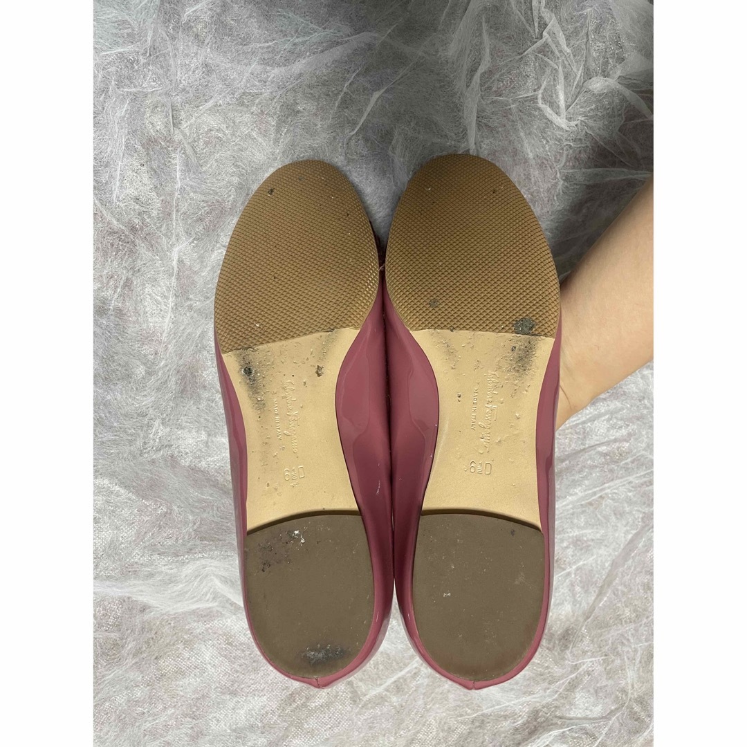 超美品】フェラガモのバレエシューズ ピンク24センチ - バレエシューズ
