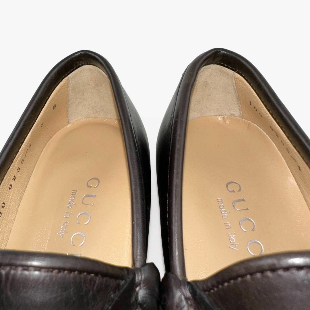 ★未使用品★GUCCI ホースビットローファー 革靴 シルバー こげ茶 1953