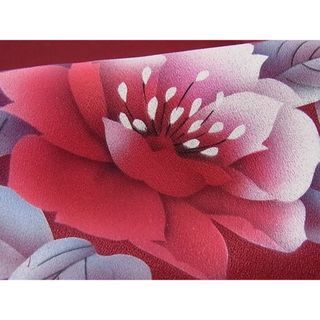平和屋-こころ店■訪問着 孔雀花文 暈し染め 金彩 着丈160.5cm 裄丈64cm 正絹 逸品 A-ja4205