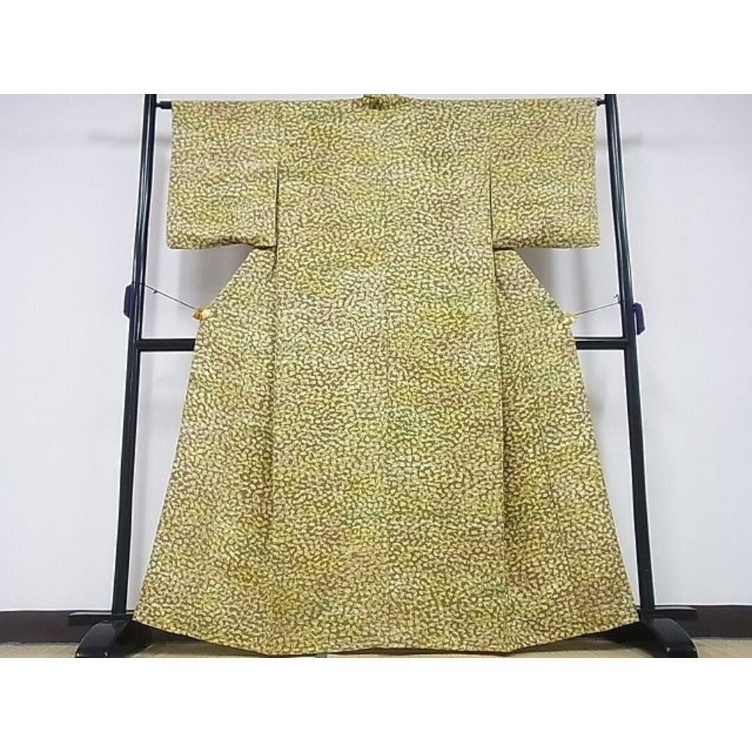 平和屋-こころ店□上質な小紋 単衣 霞文 暈し染め 着丈159.5cm 裄丈