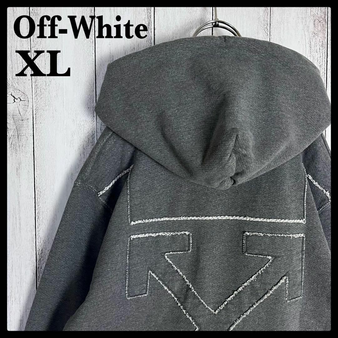 オフホワイト off-white パーカー 希少size