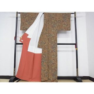 平和屋-こころ店■上質な小紋 人物風景絵皿文 やまと誂製 着丈158cm 裄丈62cm 正絹 逸品 未使用 A-cs4461