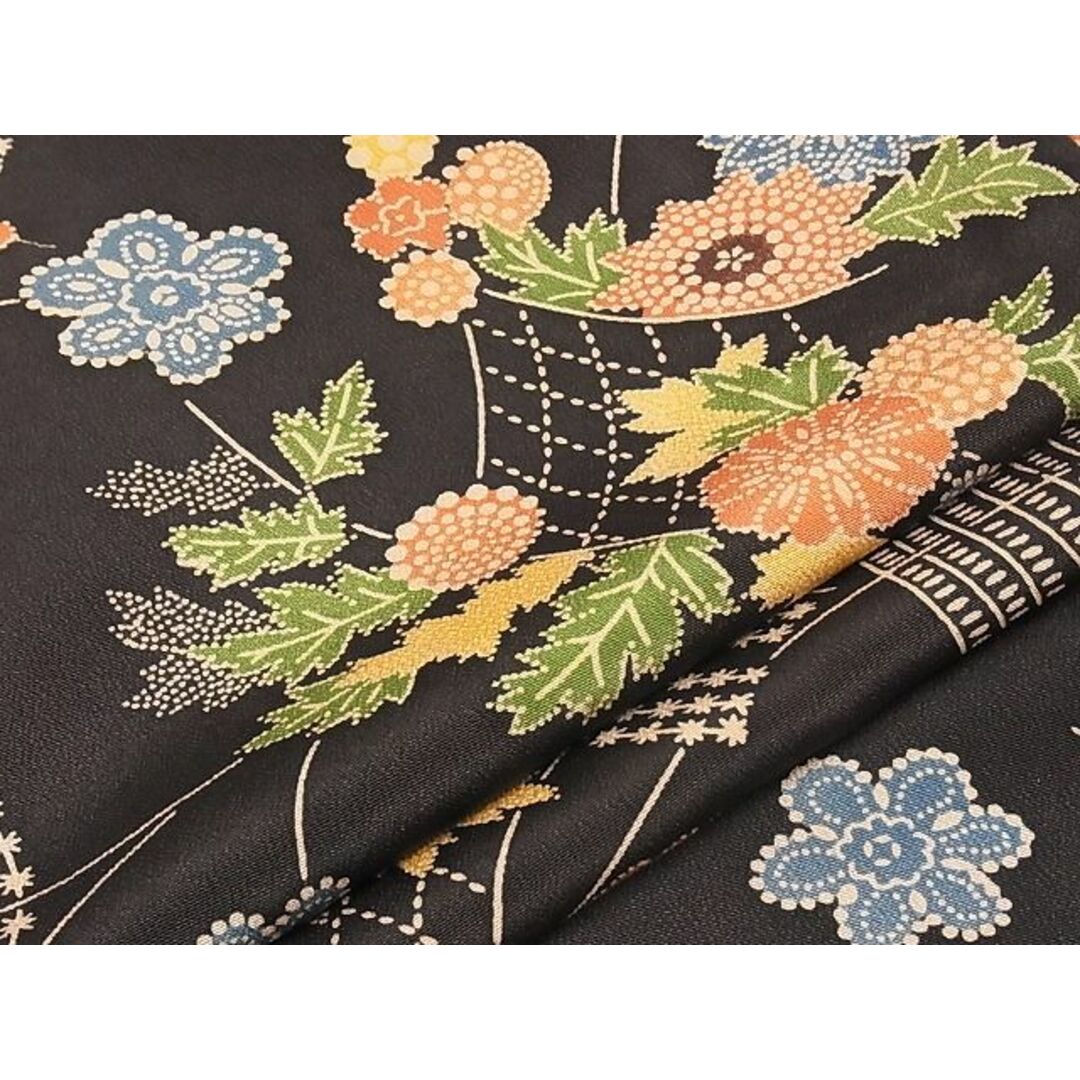 平和屋-こころ店■上質な小紋 草花文 着丈157cm 裄丈60.5cm 正絹 逸品 B-ag3780 | フリマアプリ ラクマ