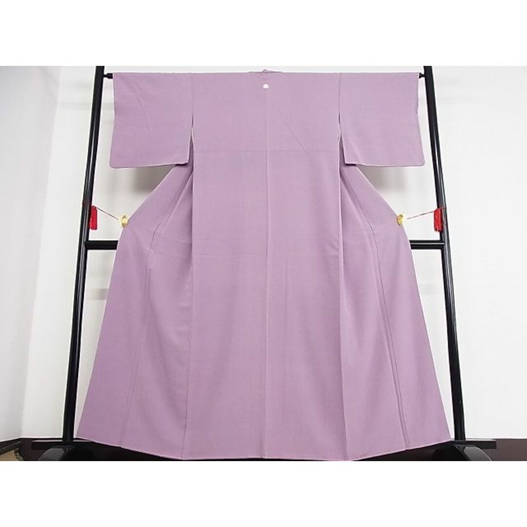 平和屋-こころ店■上質な色無地 淡紅藤色 着丈156.5cm 裄丈64cm 正絹 逸品 B-ey5353