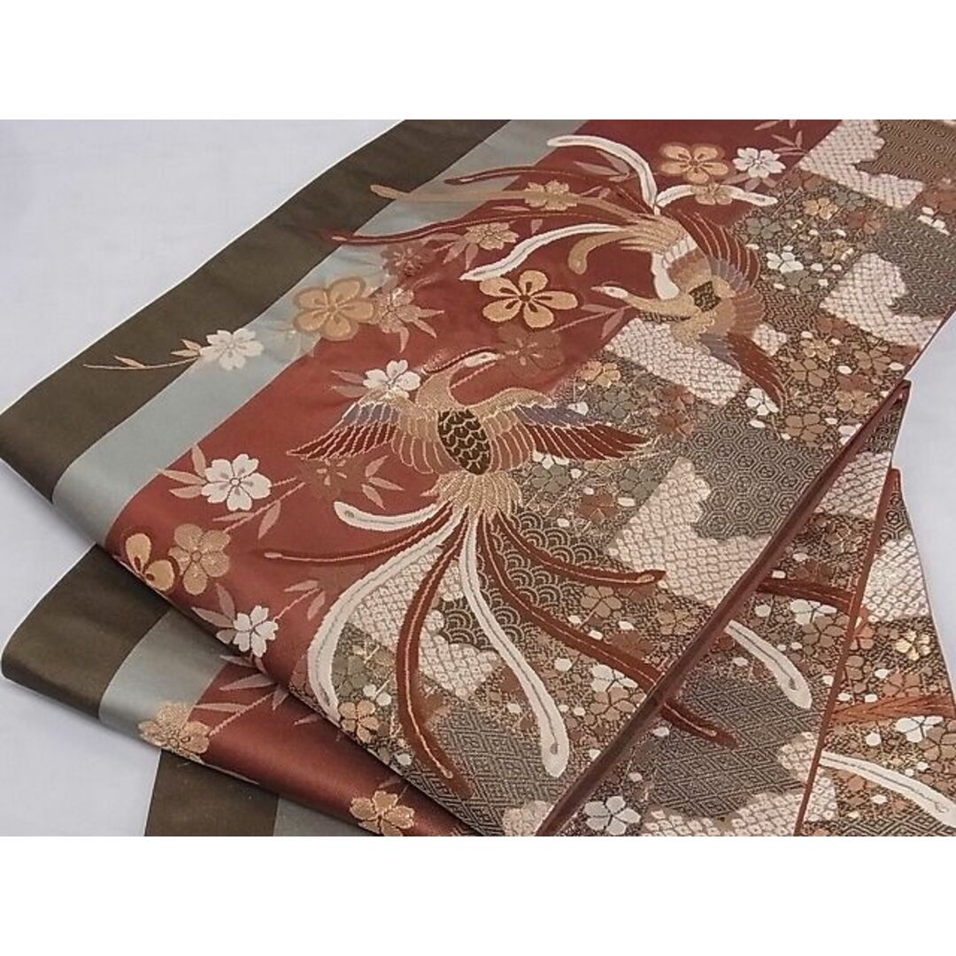 平和屋-こころ店■六通柄袋帯 唐織 鳳凰花文 金糸 正絹 逸品 A-sx6982 | フリマアプリ ラクマ