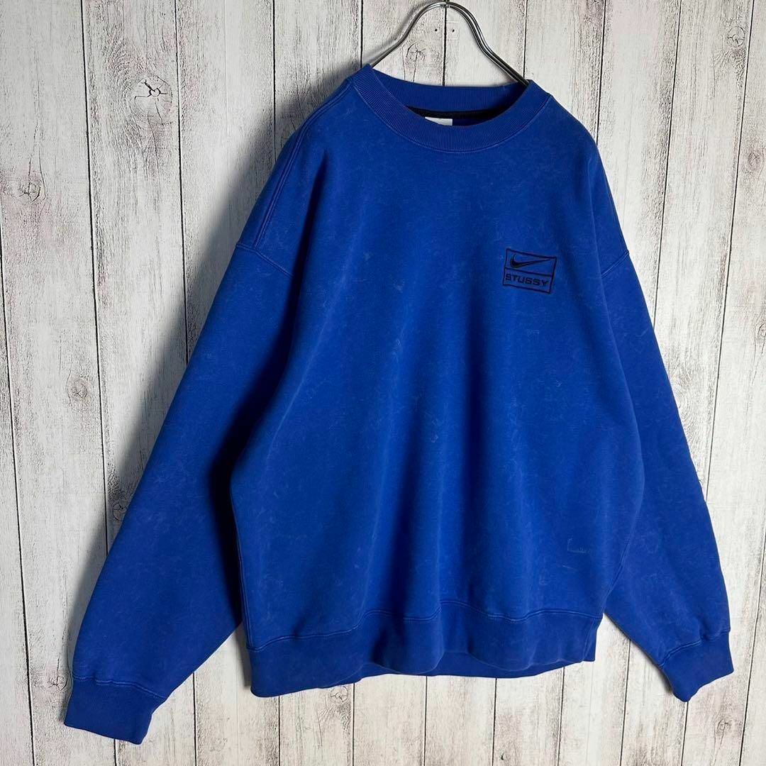 タグ付き】ステューシー×ナイキ☆ワンポイント刺繍ロゴスウェット USED