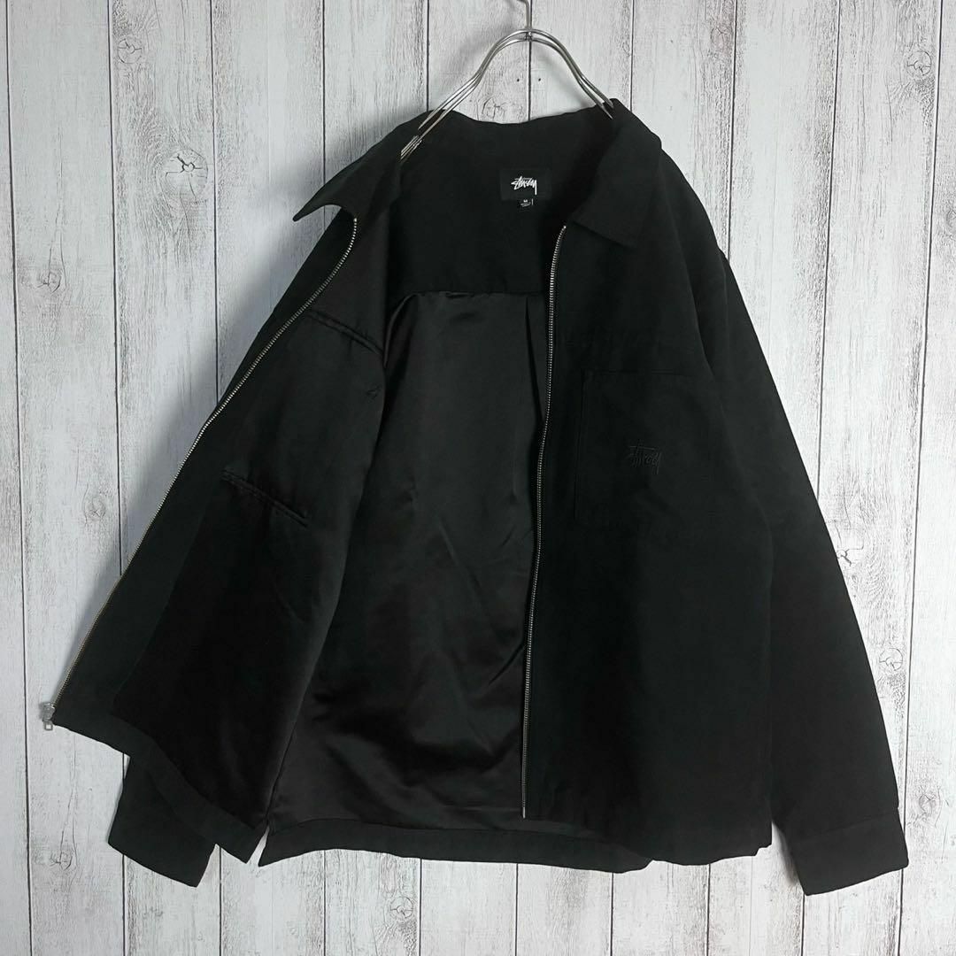 超希少】ステューシー☆ワンポイント刺繍ロゴ入りジャケット スエード