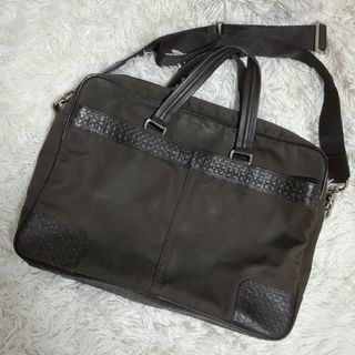 コーチ(COACH)のCOACH ビジネスバック 2way ブラウン レザー シグネチャー(ビジネスバッグ)