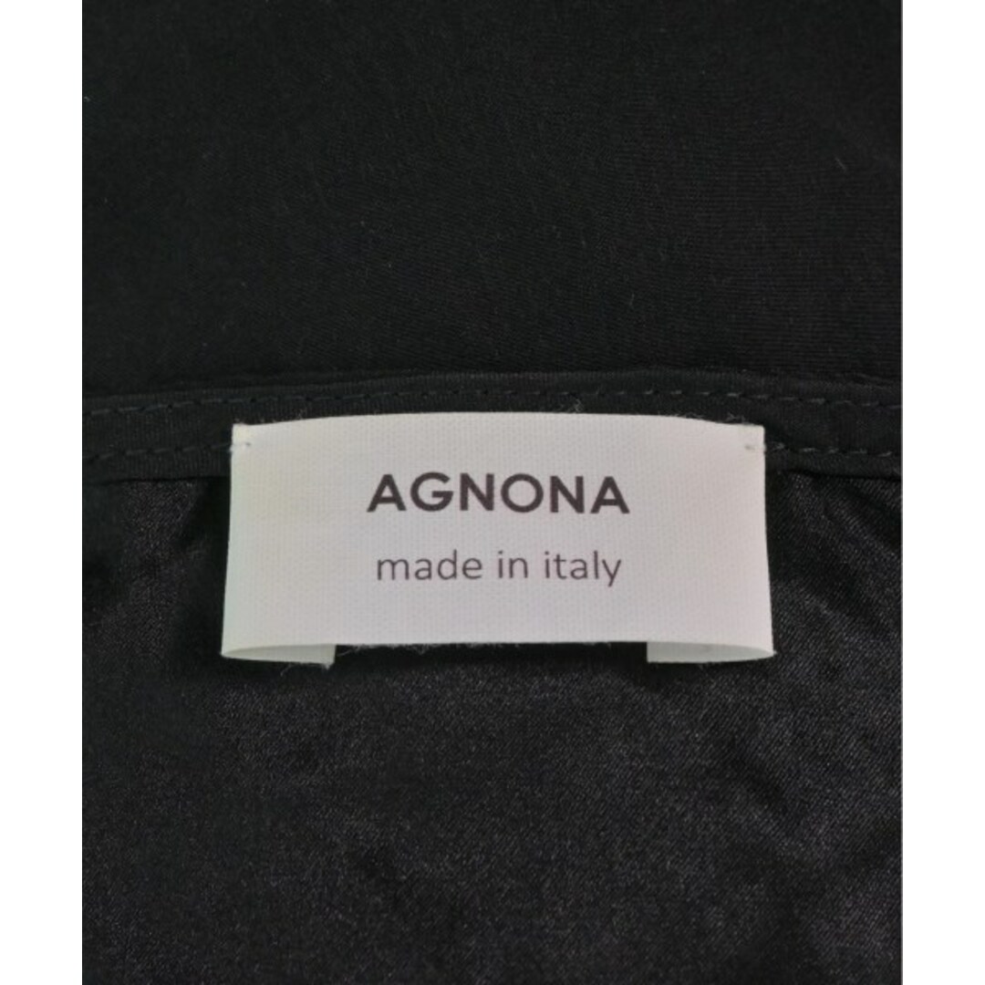 Agnona(アニオナ)のAGNONA アニオナ カジュアルシャツ 40(L位) 黒 【古着】【中古】 レディースのトップス(シャツ/ブラウス(長袖/七分))の商品写真