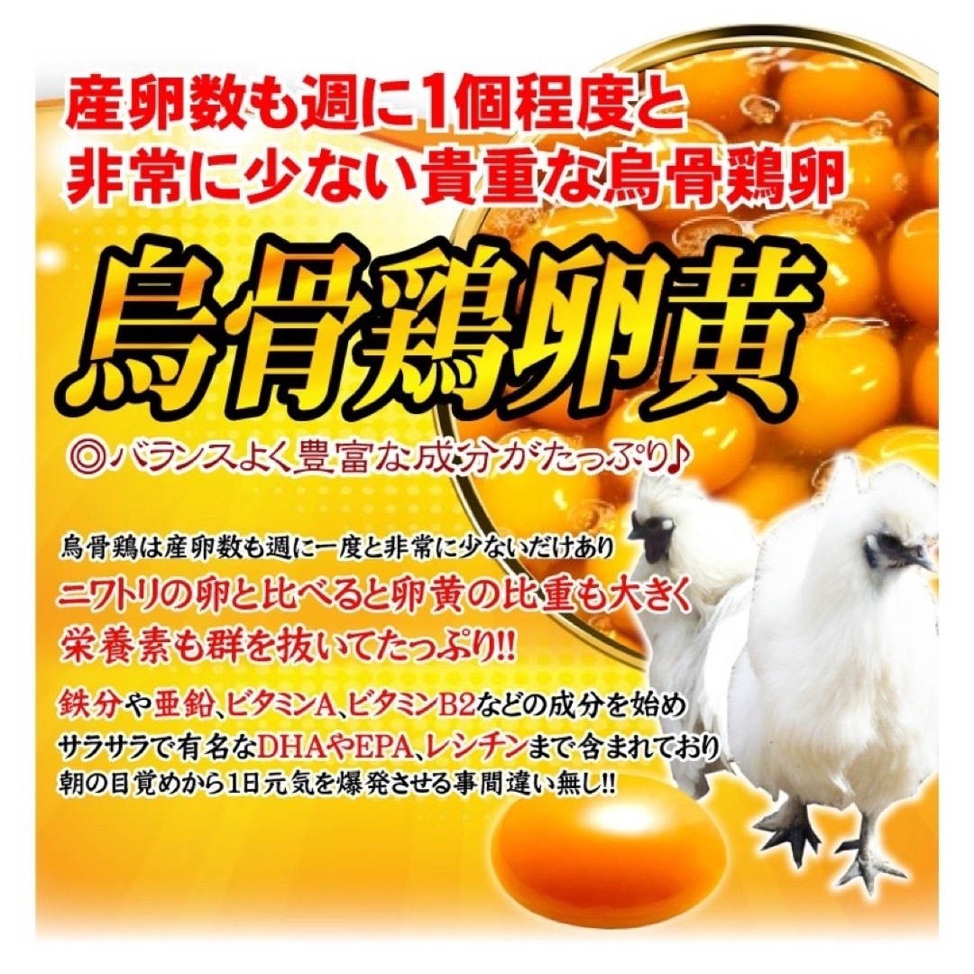 発酵黒にんにく卵黄サプリ+（マカ　ウコン　ビタミン　アミノ酸など）6ケ月分 食品/飲料/酒の加工食品(その他)の商品写真