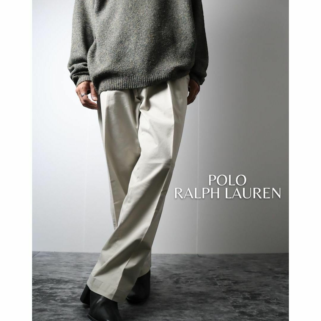 POLO RALPH LAUREN(ポロラルフローレン)の【ポロラルフローレン】ワイド ルーズ クラシック チノパン アイボリー W42 メンズのパンツ(チノパン)の商品写真