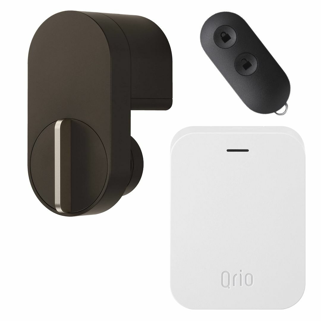 Qrio Lock(Brown)・Qrio Hub・Key Sセット スマホでカ