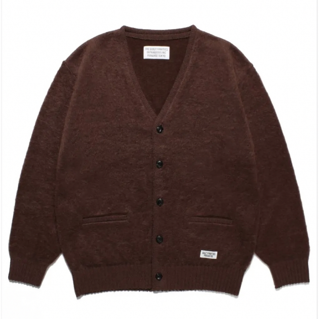 WACKO MARIA(ワコマリア)の23ss WACKOMARIA MOHAIR KNIT CARDIGANブラウン メンズのトップス(カーディガン)の商品写真