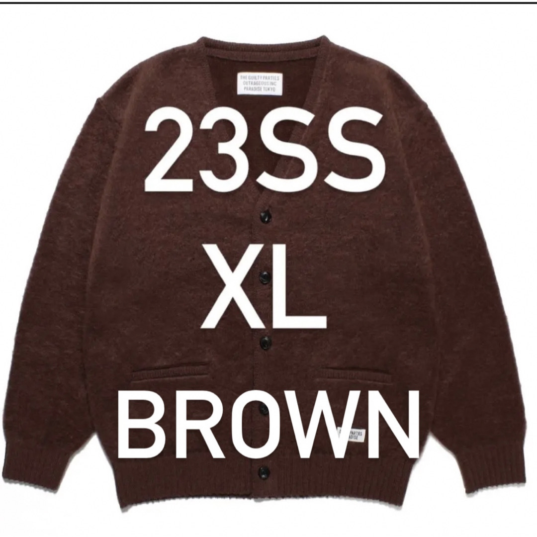 23ss WACKOMARIA MOHAIR KNIT CARDIGANブラウン-