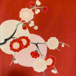 4840◇アンティーク着物袷時代物総絞り水色に紫の桐の花 大正浪漫な