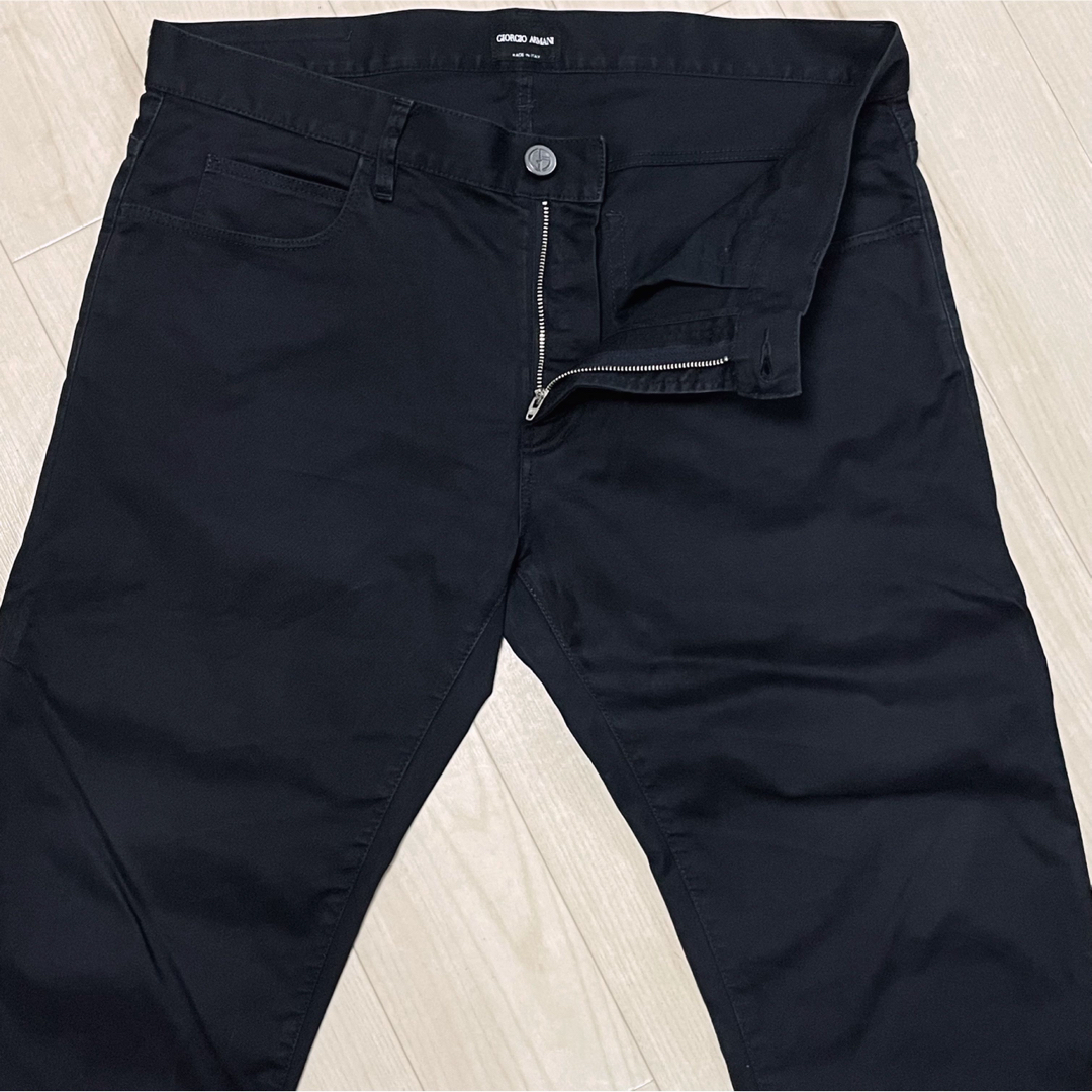 GIORGIO ARMANI 5ポケットパンツ コットン ブラック W36
